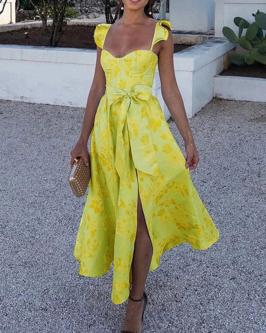 WW | Elegantes Kleid aus Baumwollleinen