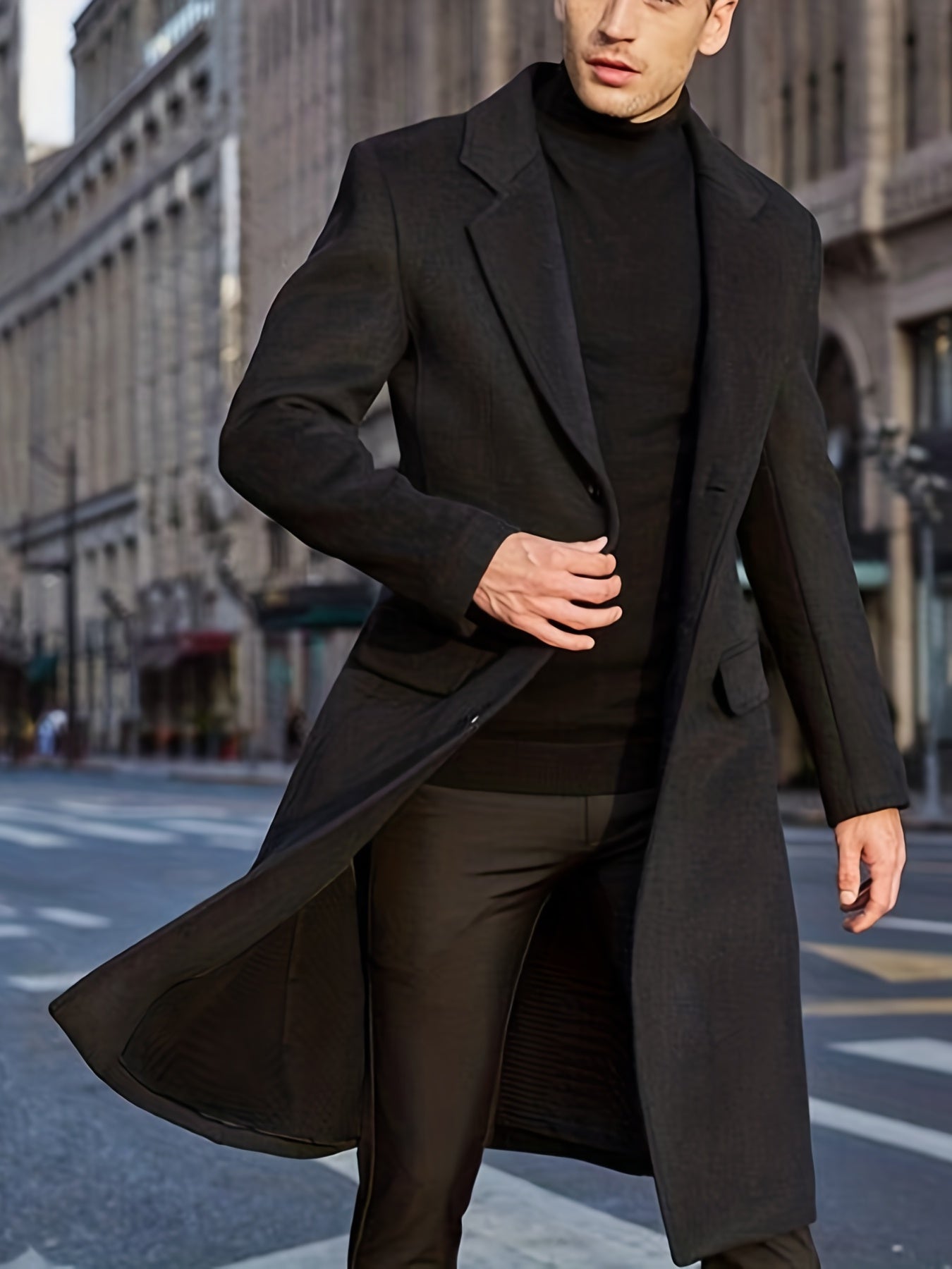 WW | Retro Trench Winter Jacket for Men - Perfect for Outdoor Activities