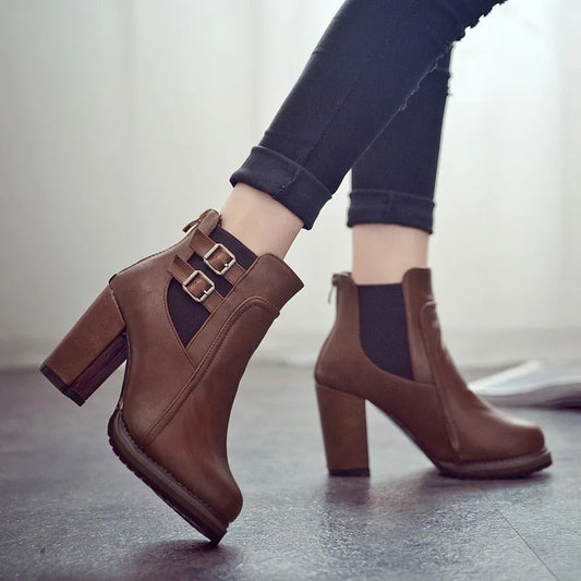 WW | Block Heel Ankle Boots