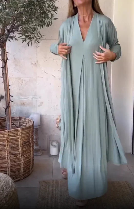 WW | Lässiger Einfarbiger Strickjacke