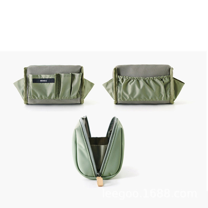 Double-zipper cosmetic bag
