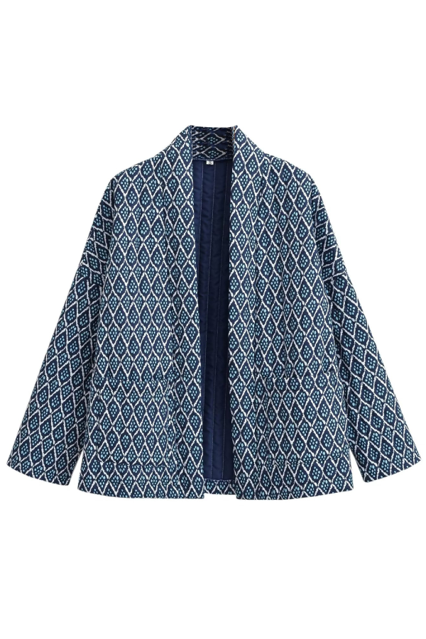 WW | Print Loose lightweight cotton jacket