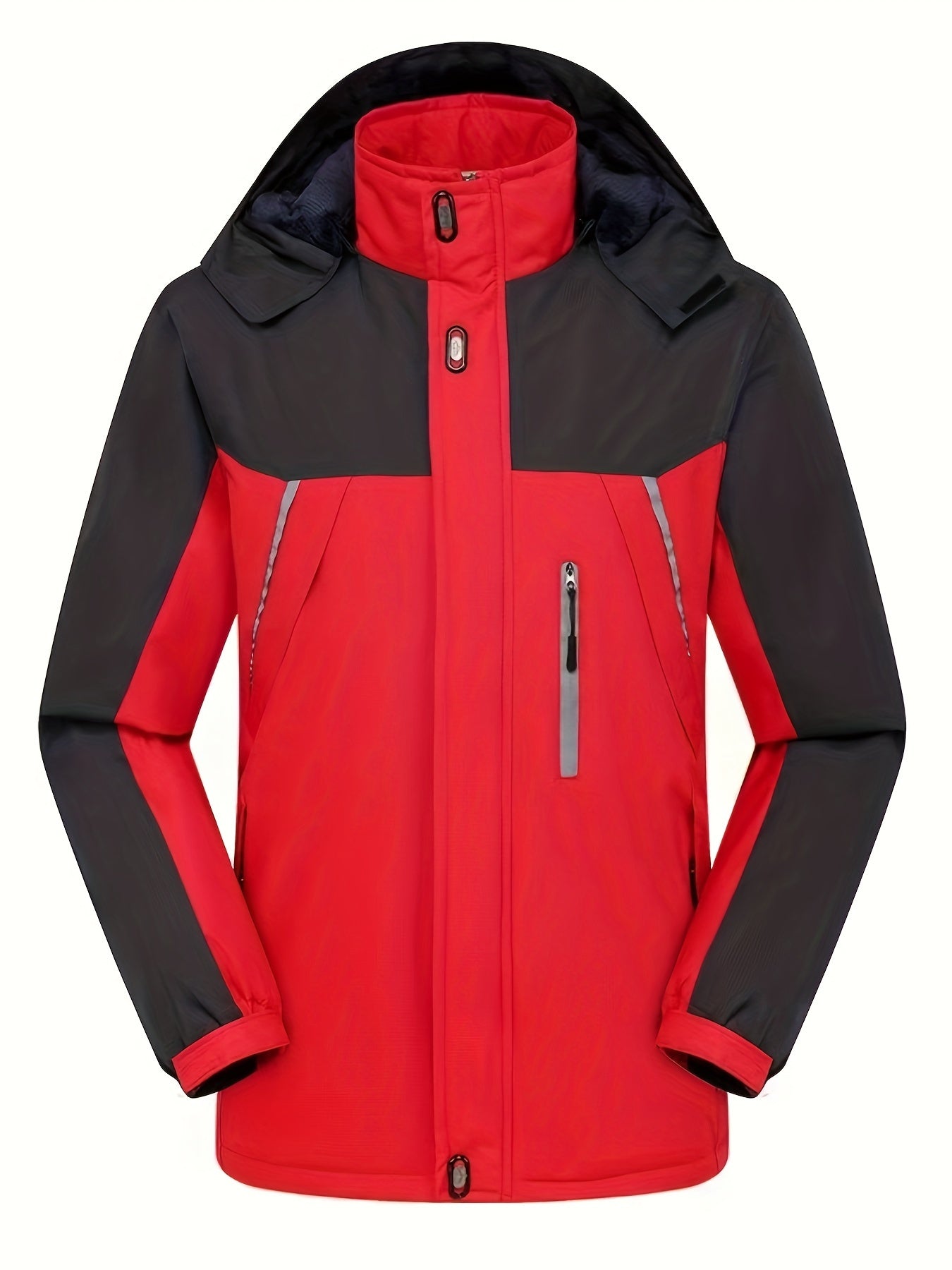 WW | Casual winter jacket with waterproof fleece lining and hood for men - Ideal for autumn/winter
