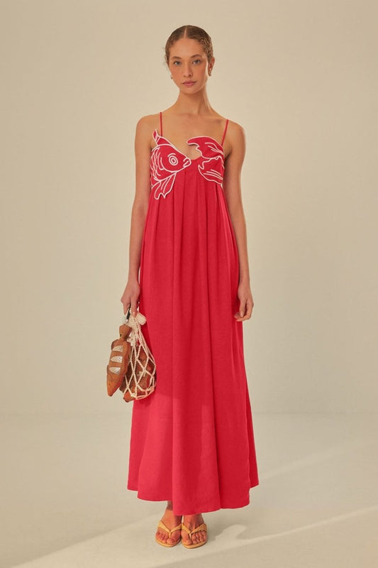 WW | Embroidered Maxi Slip Dress