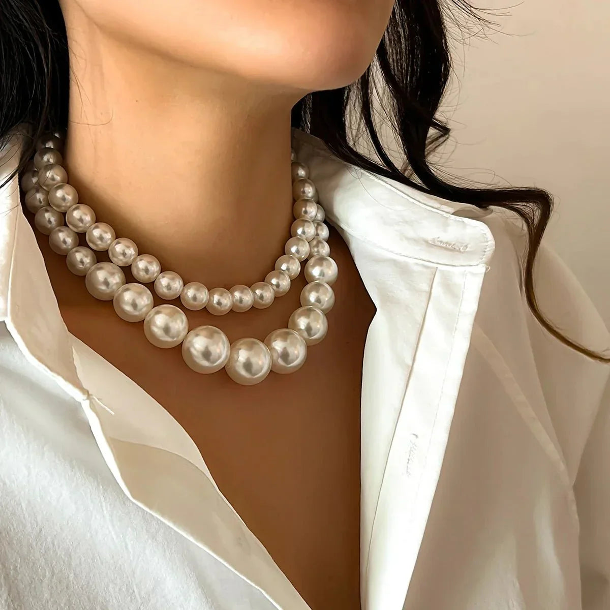 WW | Embellished Double Layer Necklace Set for Women