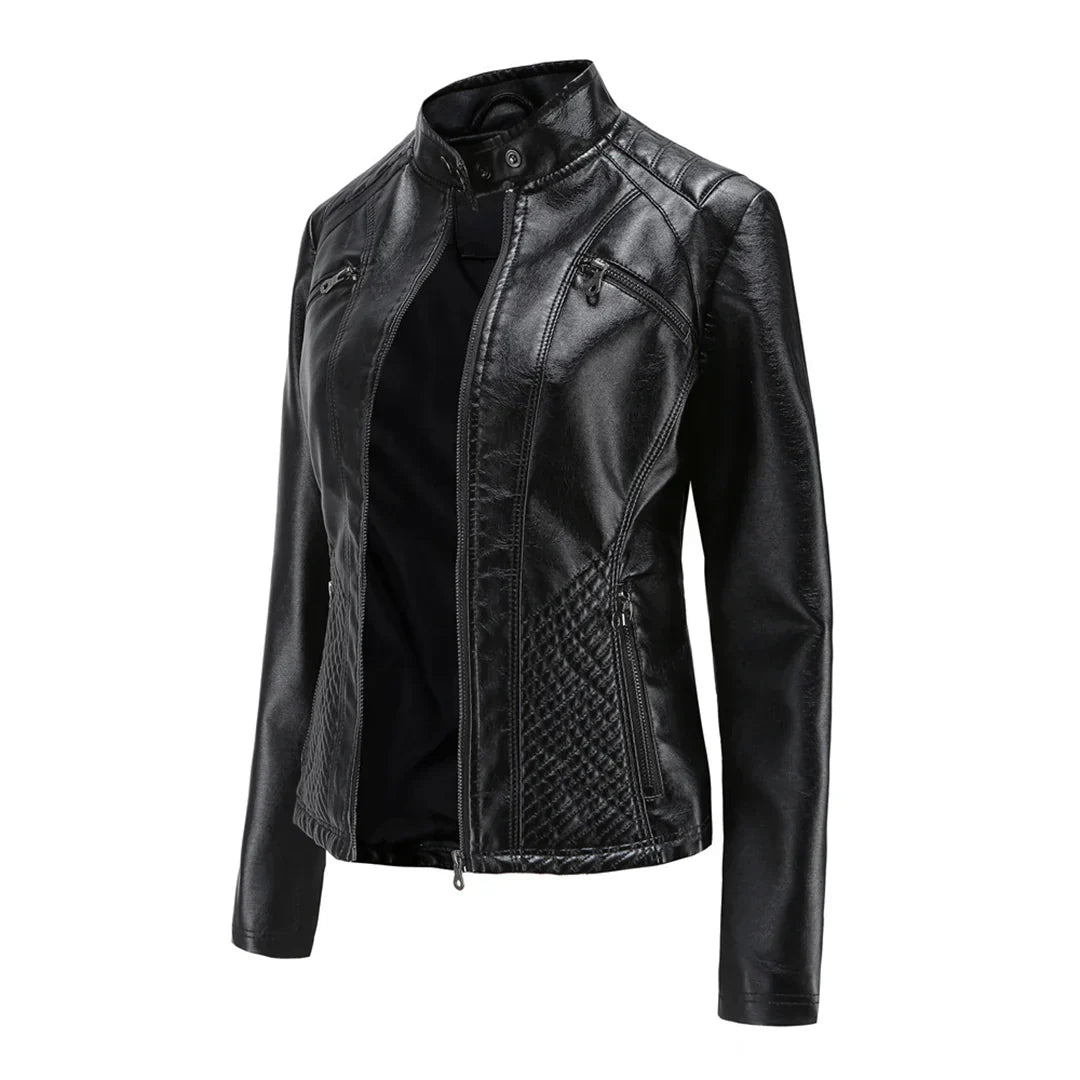 WW | Ladies' Faux Leather Jacket Classic Biker Design