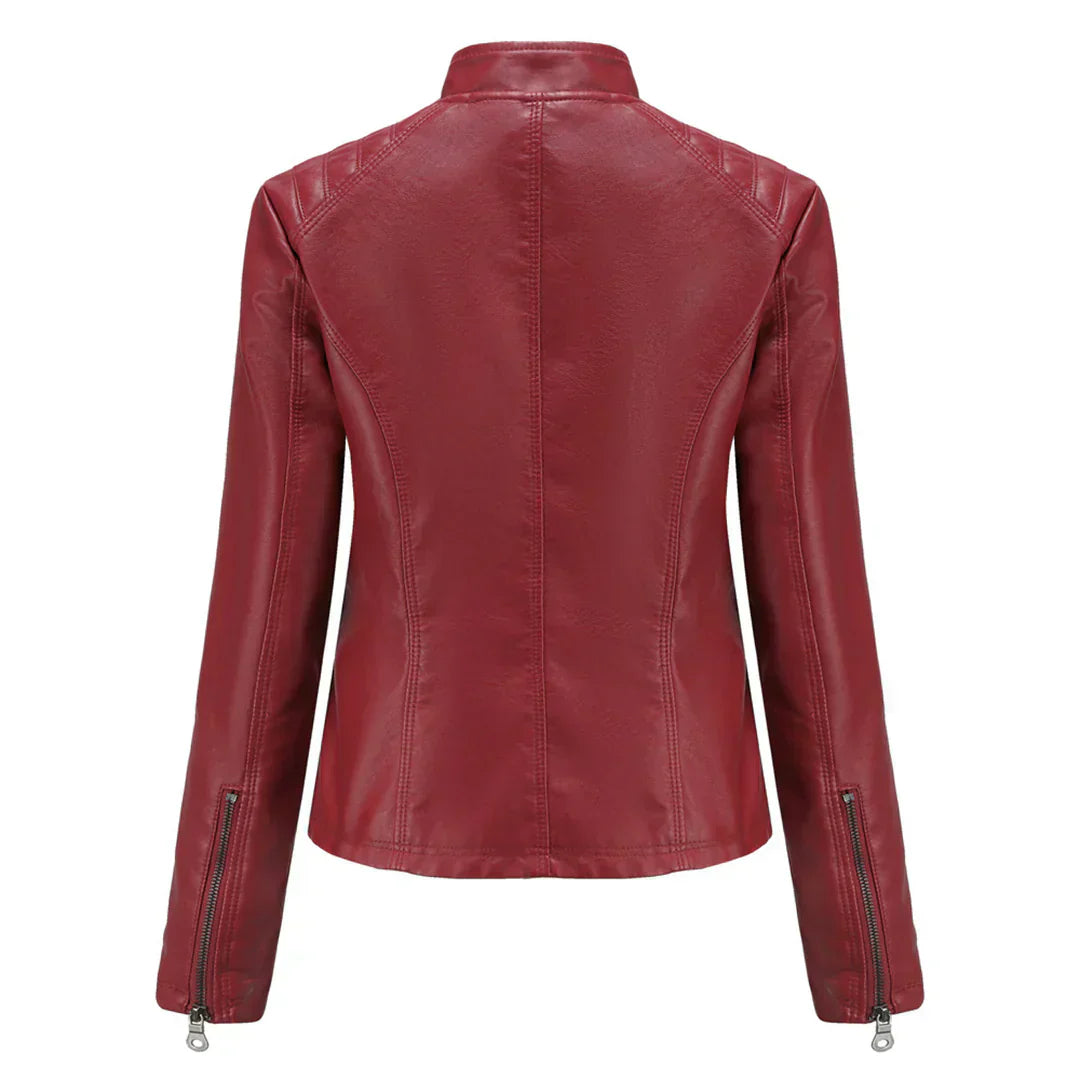 WW | Ladies' Faux Leather Jacket Classic Biker Design