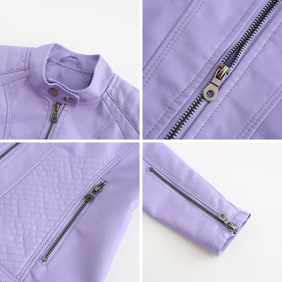 WW | Ladies' Faux Leather Jacket Classic Biker Design