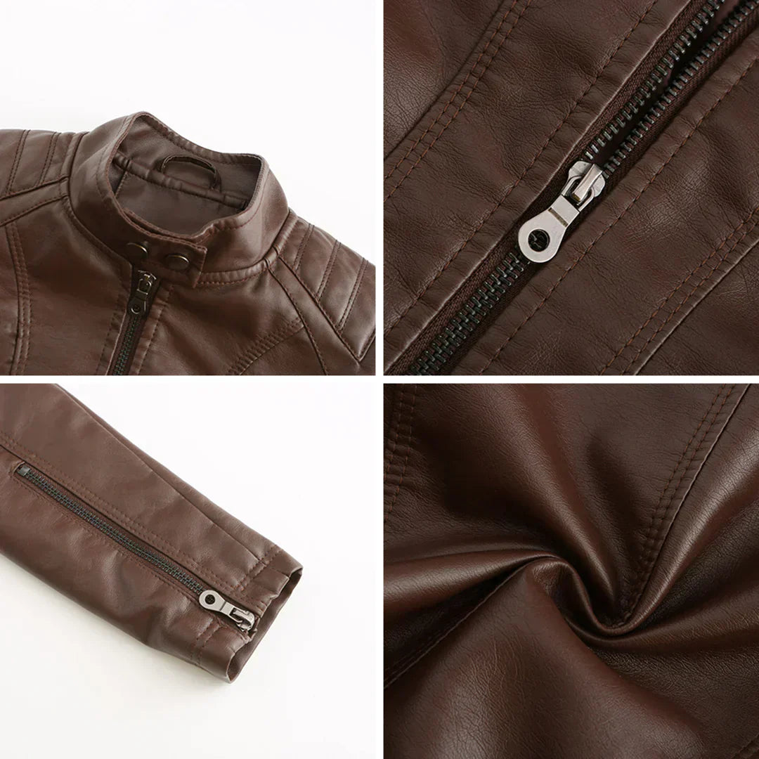 WW | Ladies' Faux Leather Jacket Classic Biker Design