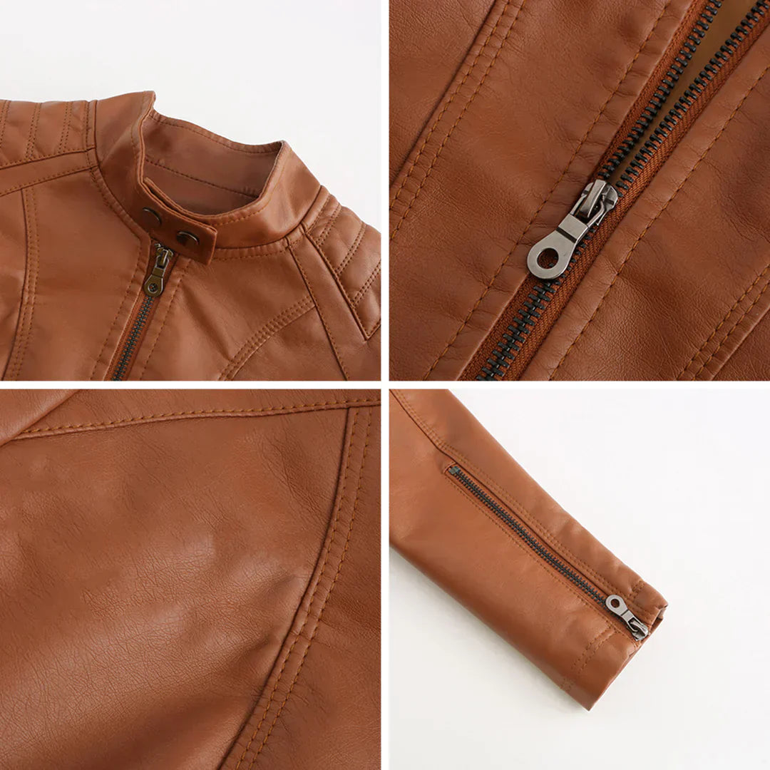 WW | Ladies' Faux Leather Jacket Classic Biker Design
