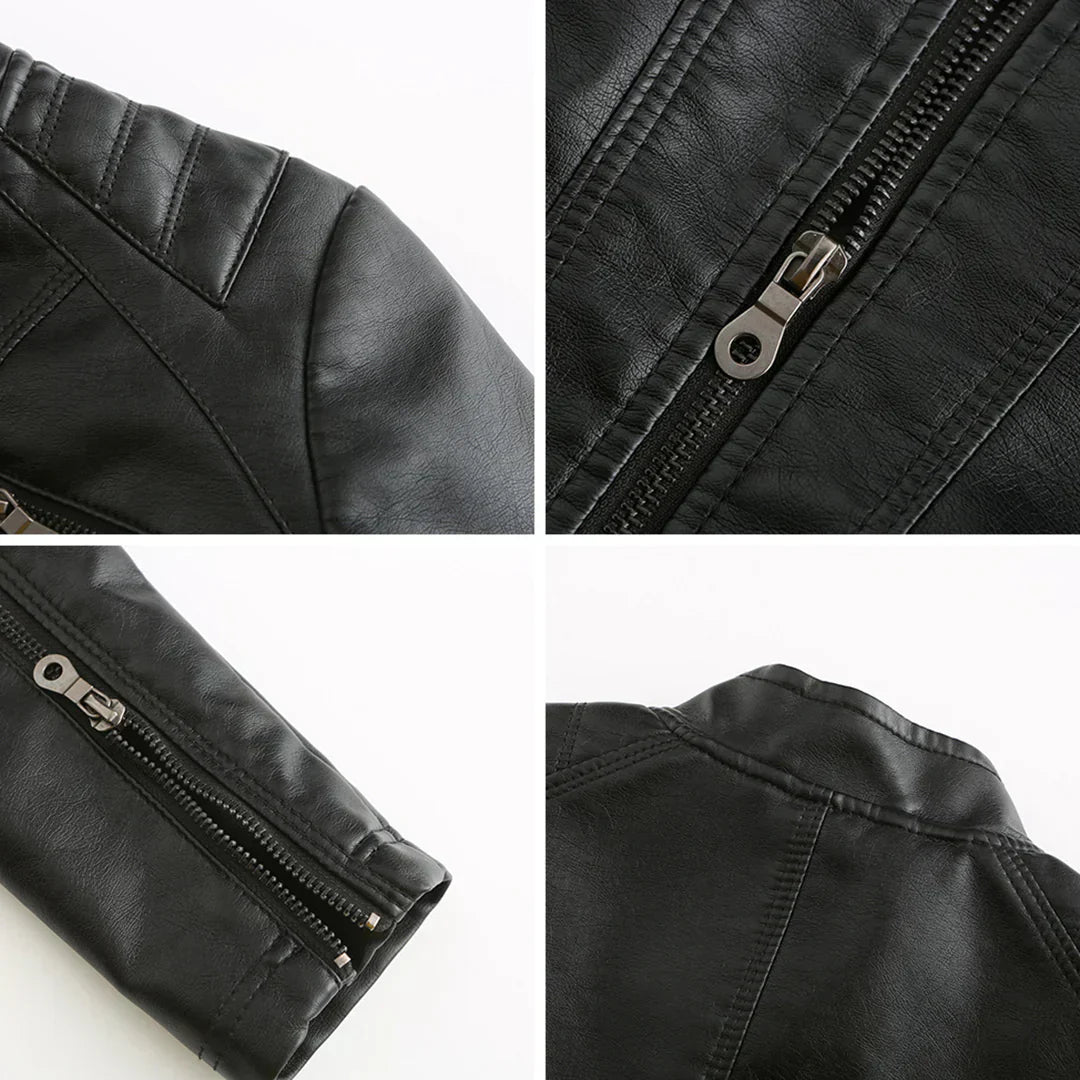 WW | Ladies' Faux Leather Jacket Classic Biker Design