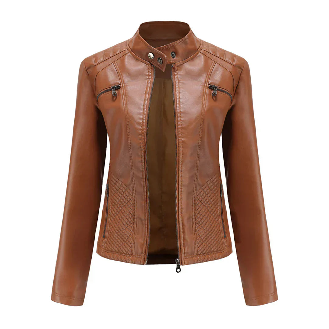 WW | Ladies' Faux Leather Jacket Classic Biker Design