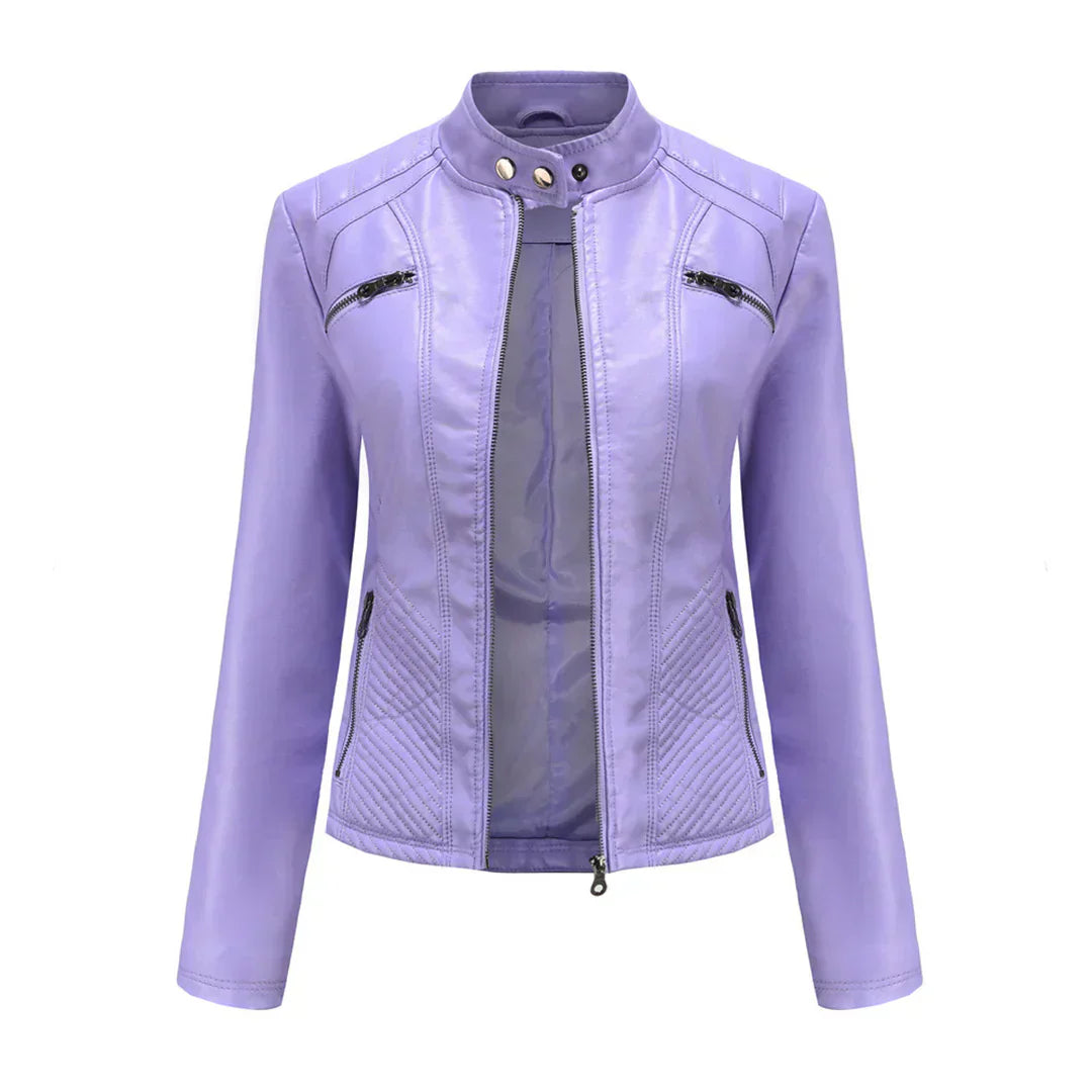 WW | Ladies' Faux Leather Jacket Classic Biker Design