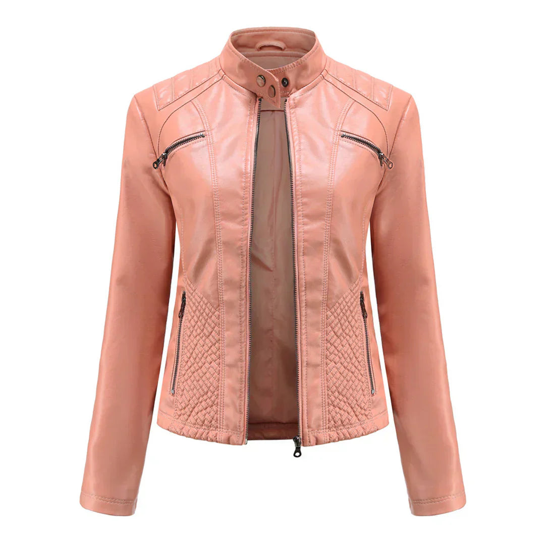 WW | Ladies' Faux Leather Jacket Classic Biker Design