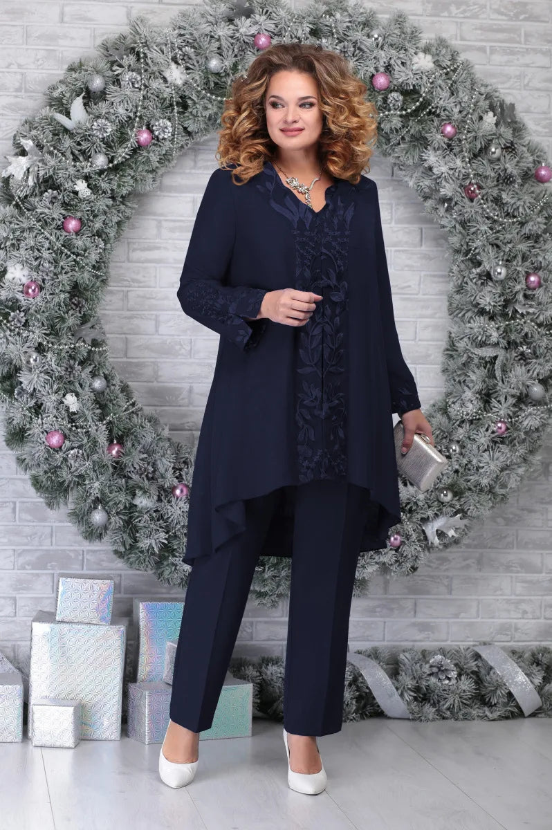 WW | 3-Piece Women's Plus Size Suit Set Stylish Comfort For Special Occasions