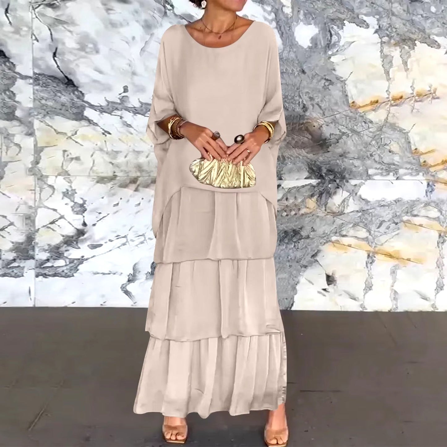 WW | Exklusive Chiffon Lange Kleid