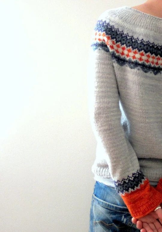 WW | Grauer Pullover im Boho Stil