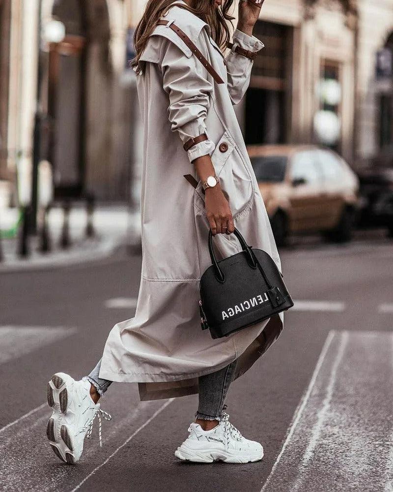 WW | Kapuzen-Trenchcoat - Leicht und Wasserabweisend - Längeres Design - Lässiger Street Style