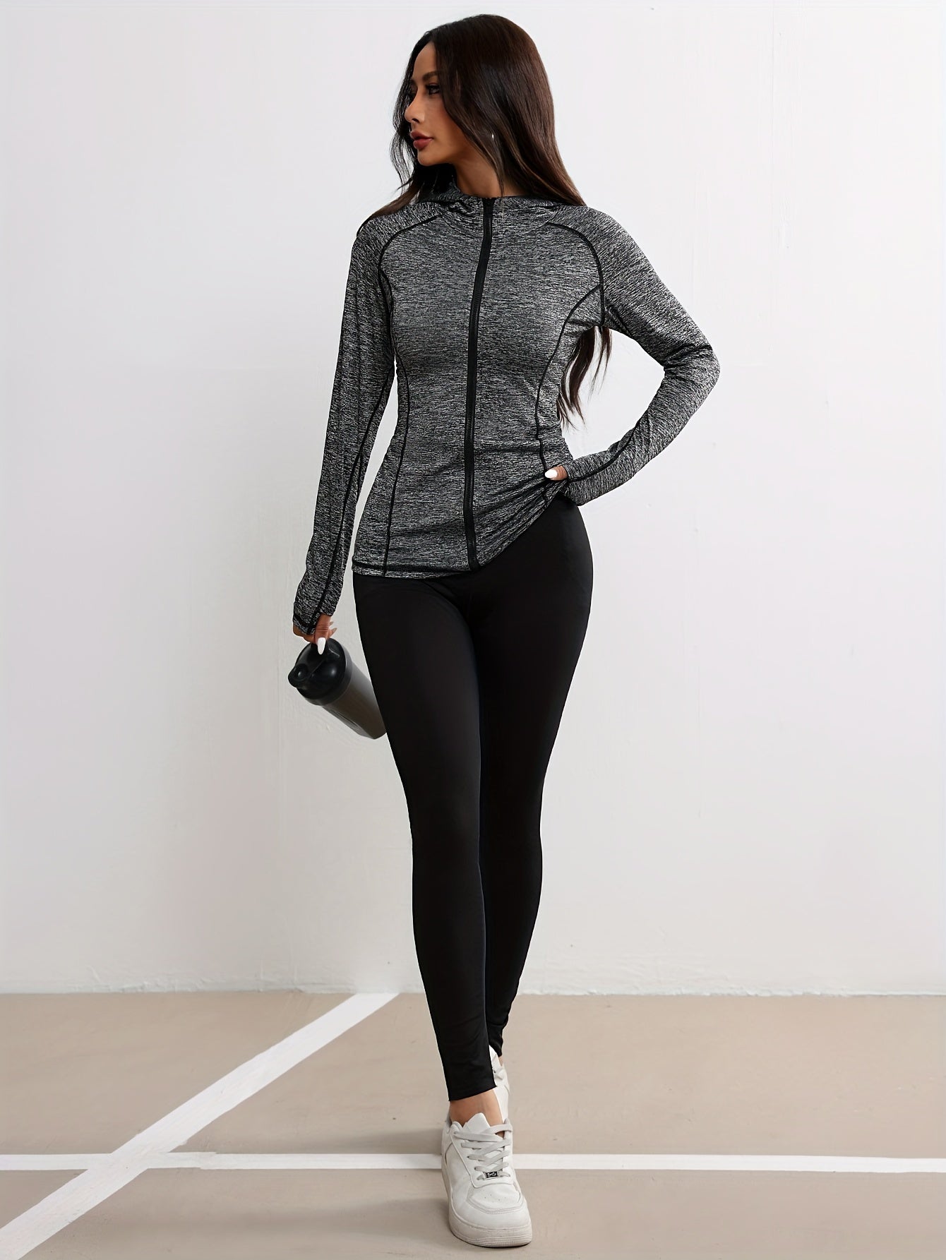 WW | Hooded Sports Jacket with Stripe Detail