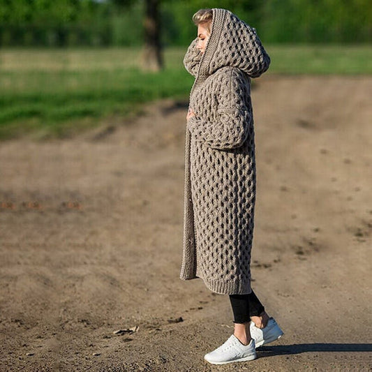 WW | Gestrickte Warme Weiche Strickjacke