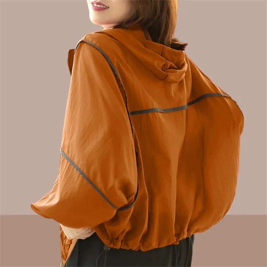 WW | Airy Women's Summer Hoodie Jacket with Oversized Fit