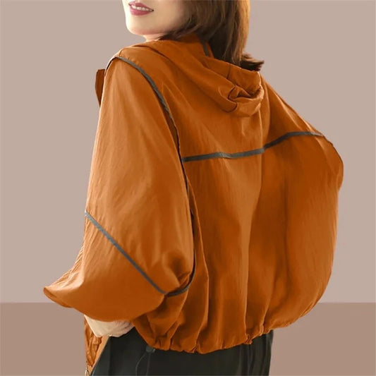 WW | Luftige Damen Sommer Hoodie Jacke mit Oversized Passform
