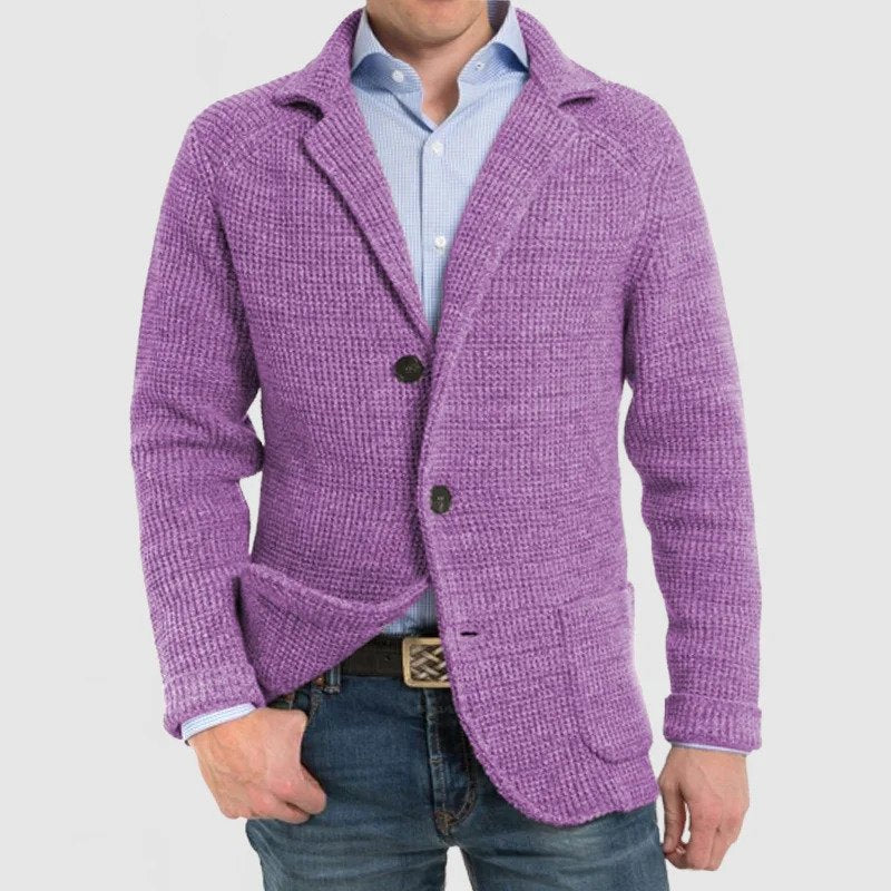 WW | Elegante Herrenjacke mit langen Ärmeln und Pattentaschen