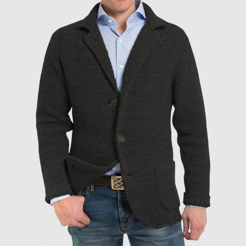WW | Elegante Herrenjacke mit langen Ärmeln und Pattentaschen