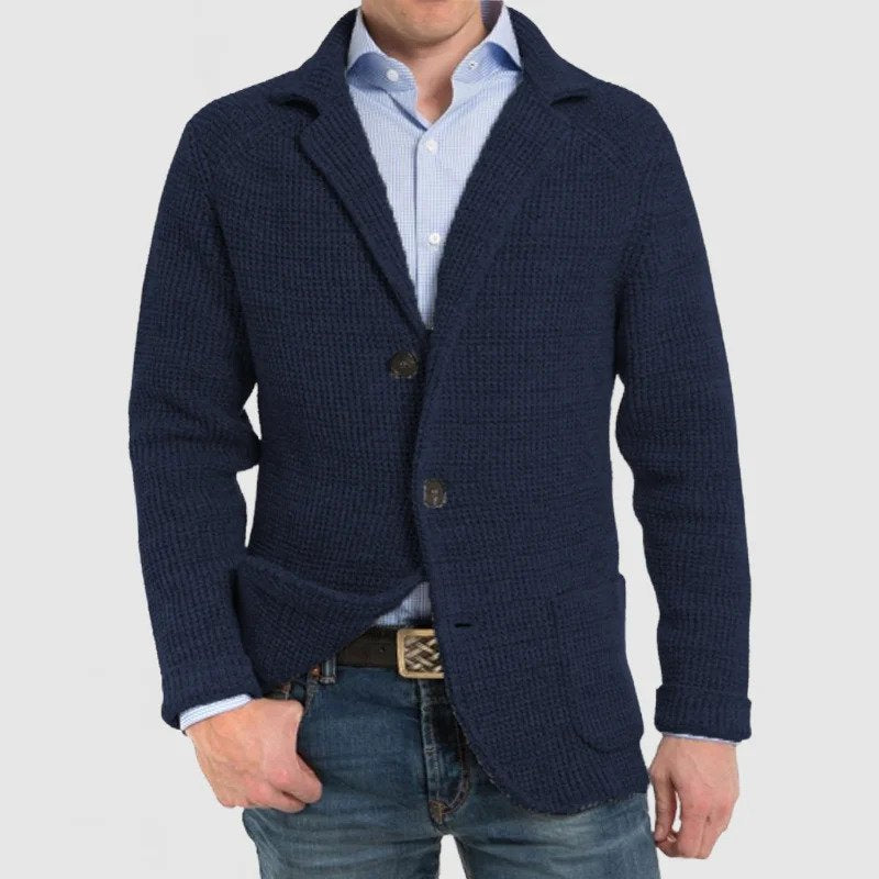 WW | Elegante Herrenjacke mit langen Ärmeln und Pattentaschen
