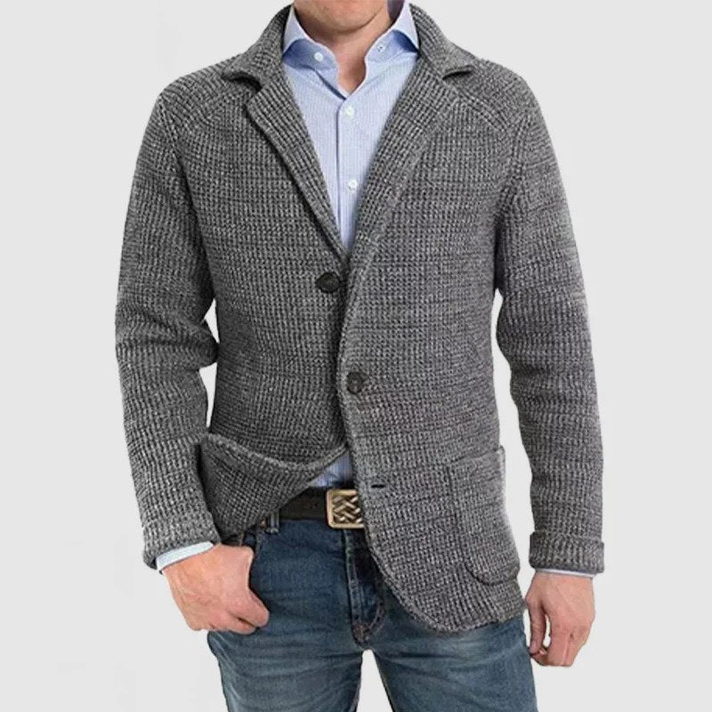 WW | Elegante Herrenjacke mit langen Ärmeln und Pattentaschen