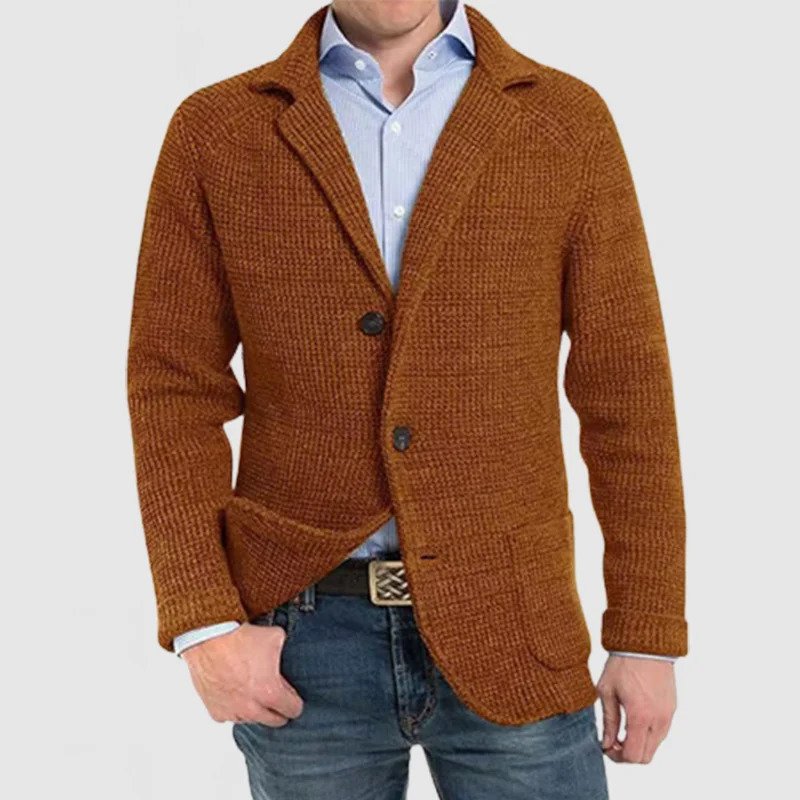 WW | Elegante Herrenjacke mit langen Ärmeln und Pattentaschen
