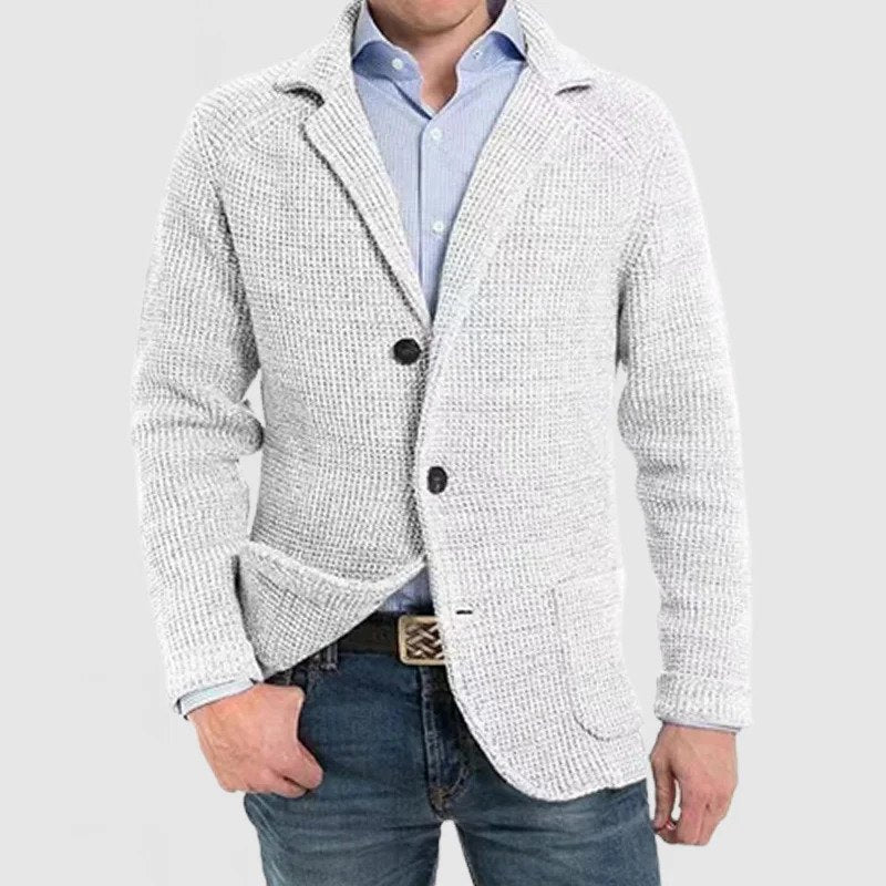 WW | Elegante Herrenjacke mit langen Ärmeln und Pattentaschen