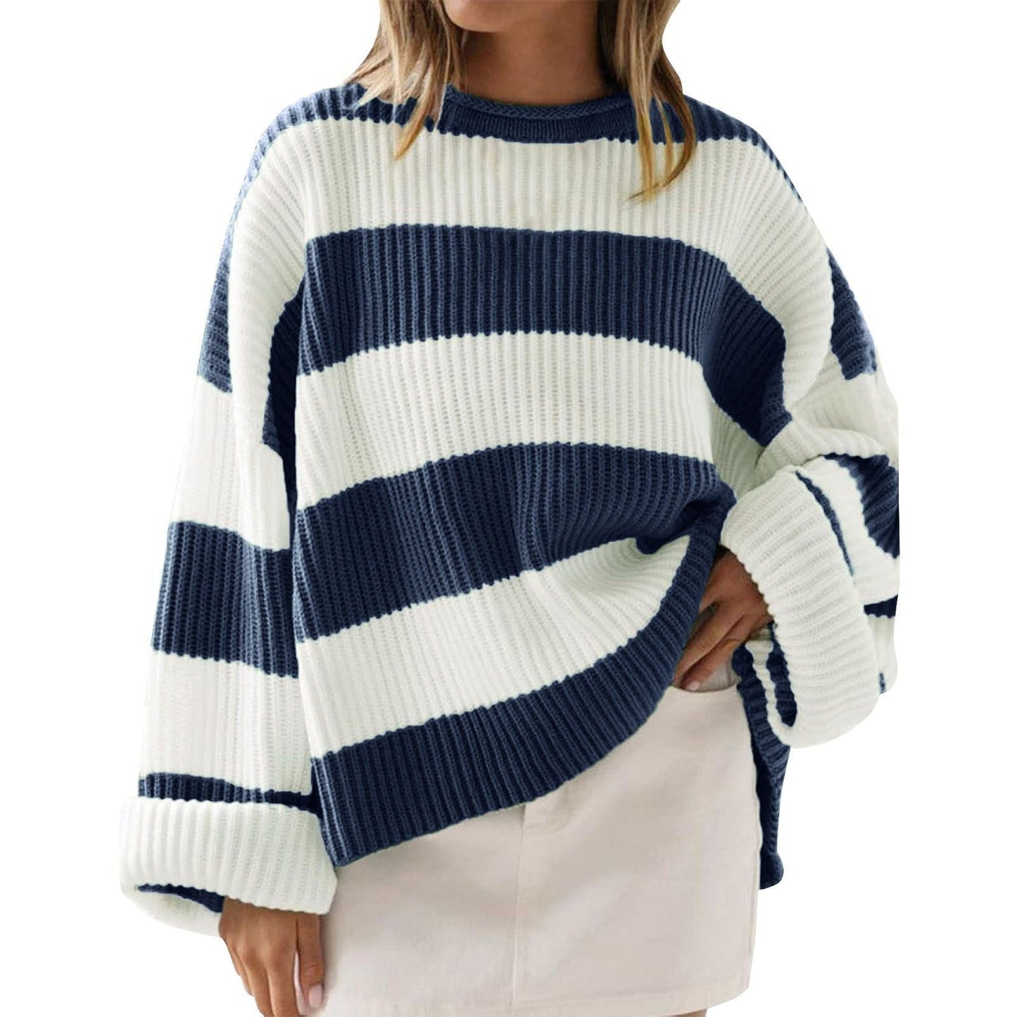 WW | Lässiger gestreifter Pullover für Damen