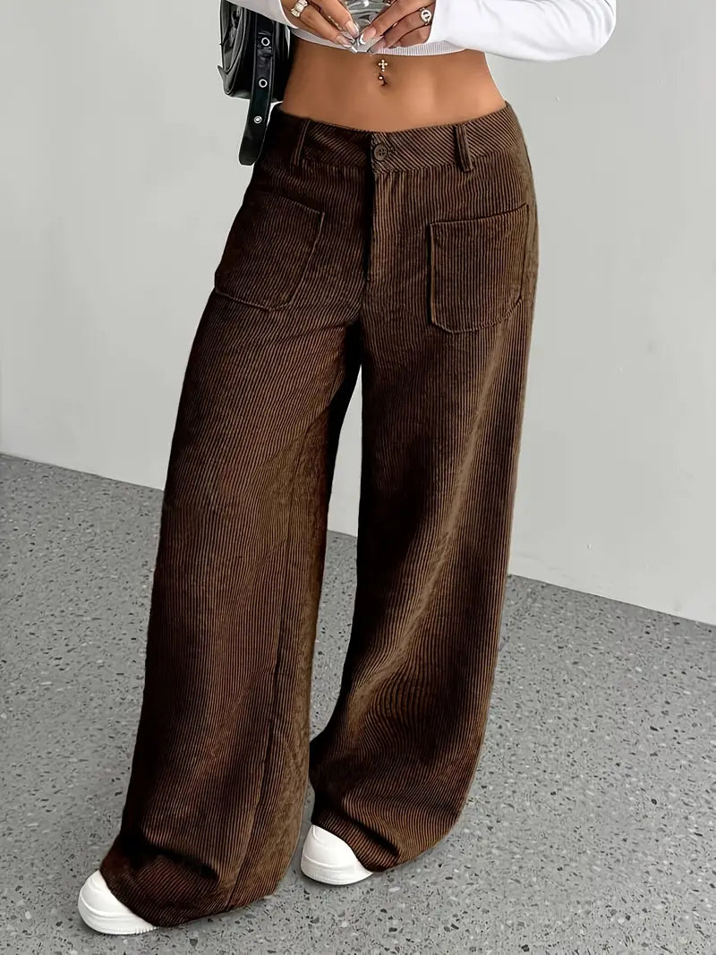WW | Wide-leg corduroy trousers
