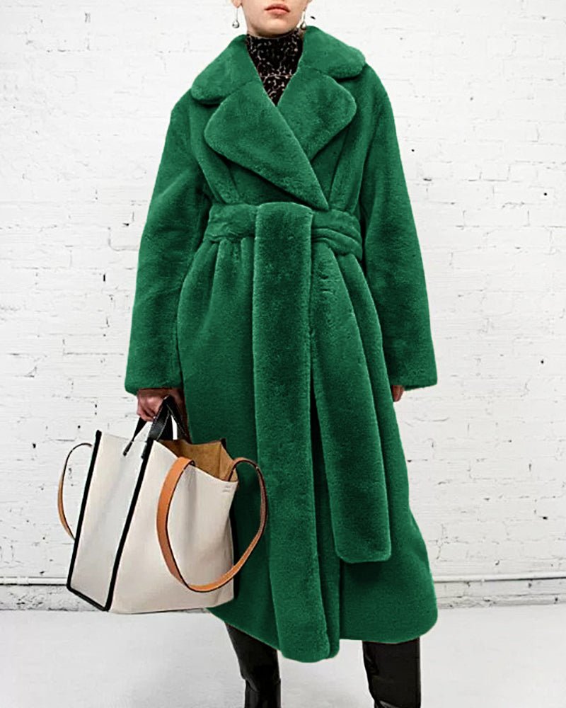WW | Übergroßer Kunstpelzmantel - Ultra-weiche Wärme - Langschnitt Design - Winter Glam