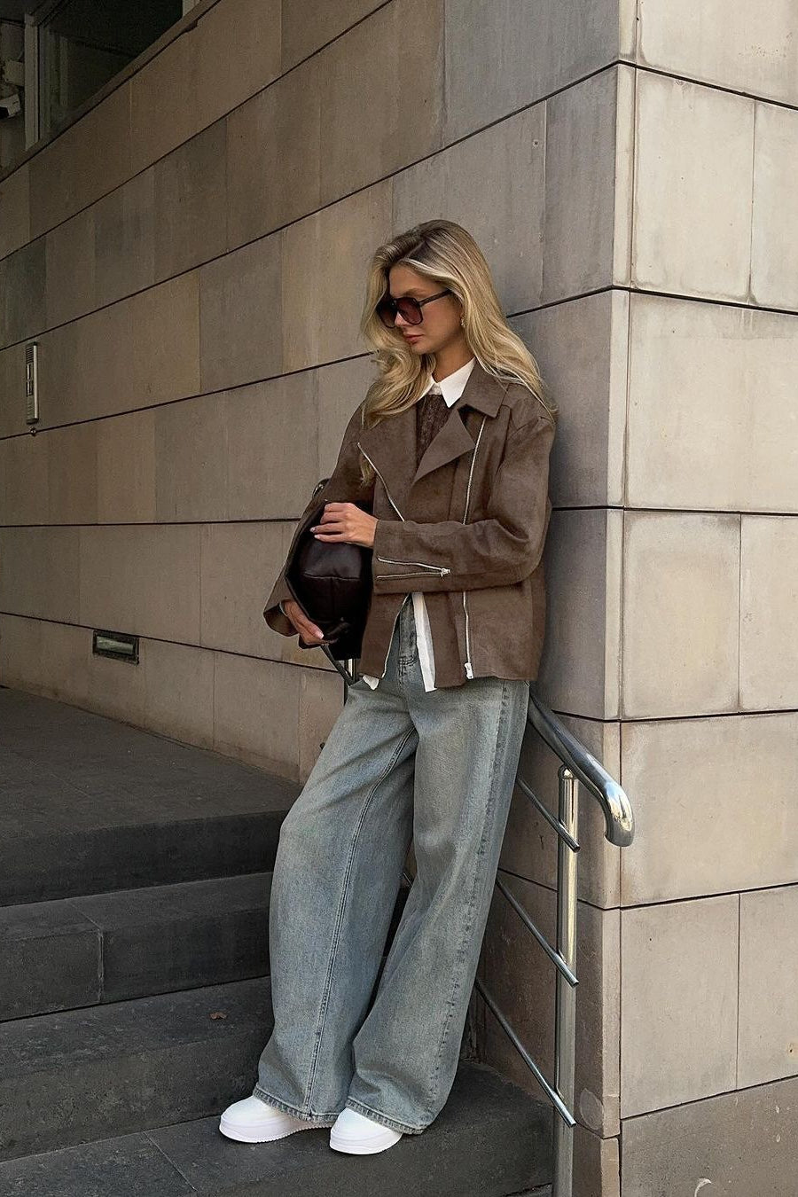 WW | Brown Casual Suede Jacket