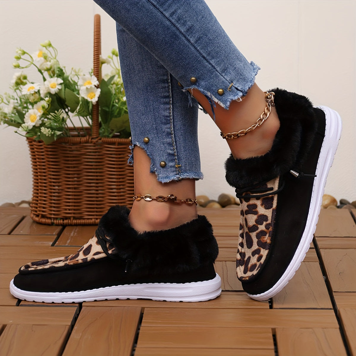 Isla – Leisure Shoes with Leopard Print