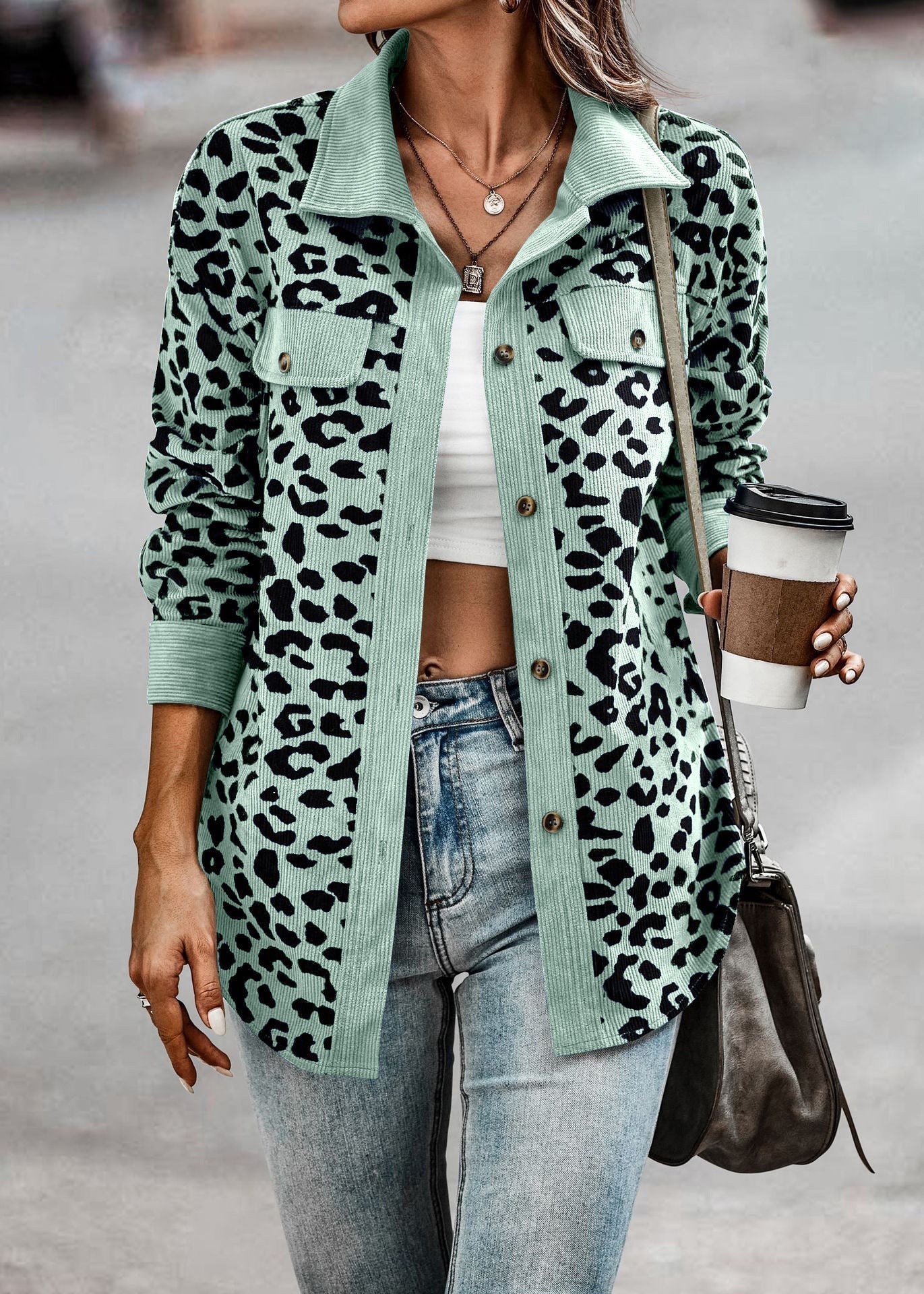 WW | Women's Chic Leopard Print Jacket
