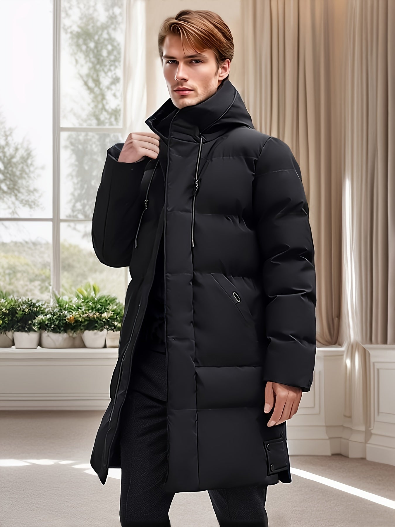 WW | Cotton Hooded Winter Jacket for Men - Perfect for Outdoor Activities