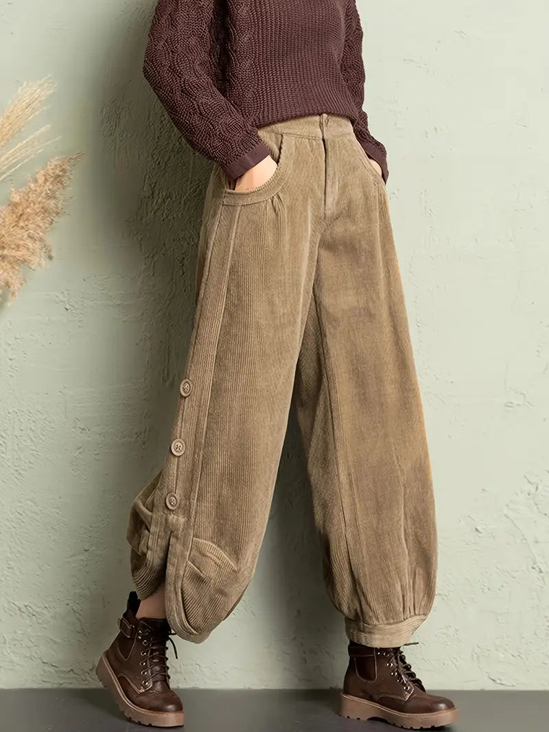 WW | Plissierte Corduroyhose