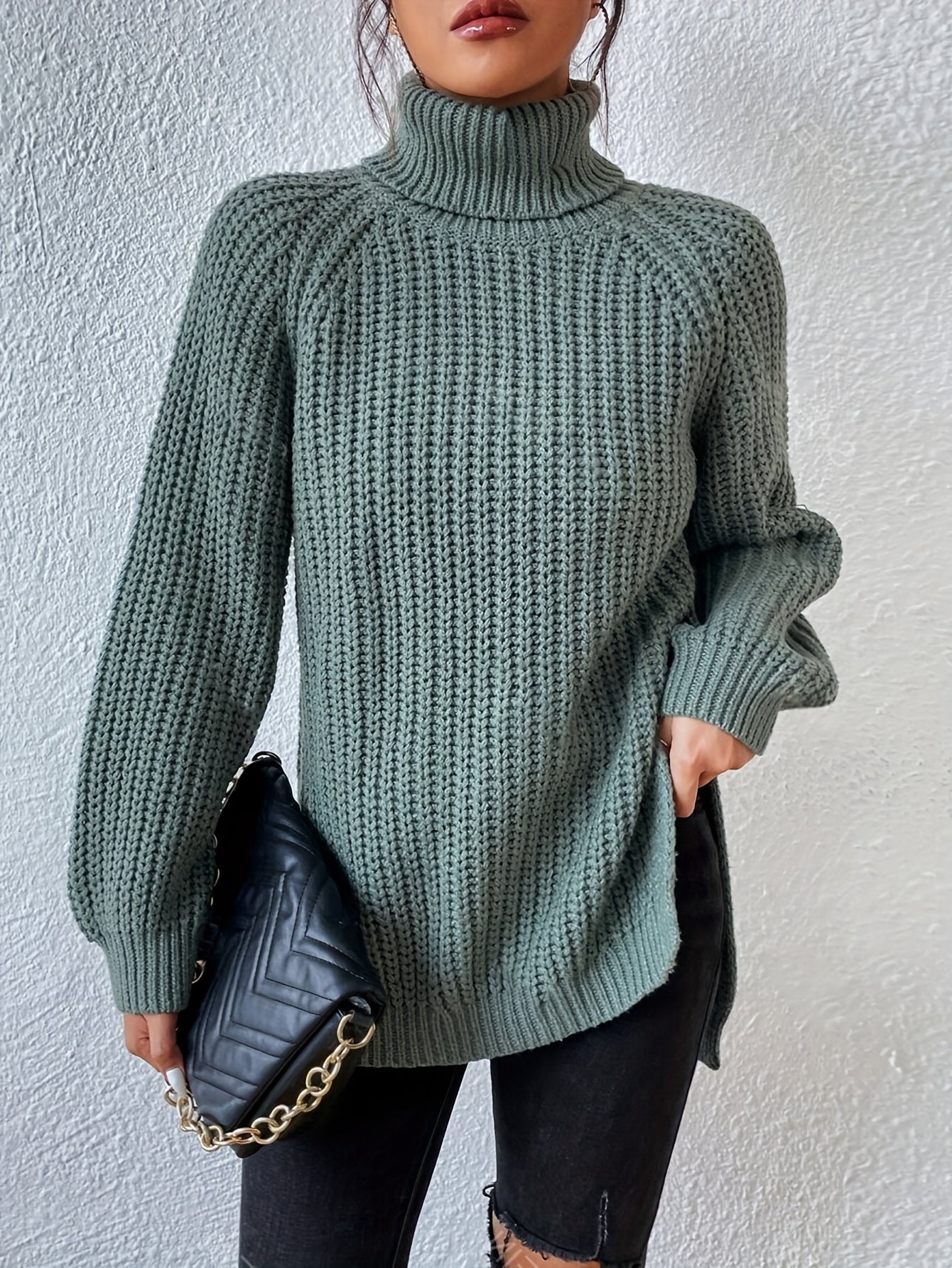WW | Gestrickter Pullover in Übergröße Damen
