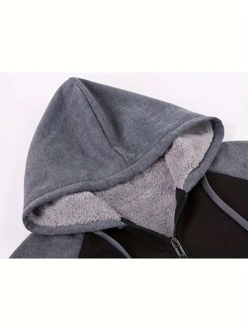 WW | Gefütterte Sherpa-Fleece Herren Kapuzenweste