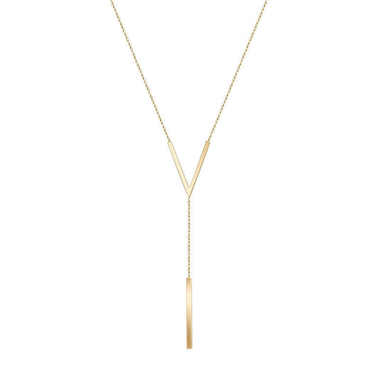 WW | V-shaped gold necklace