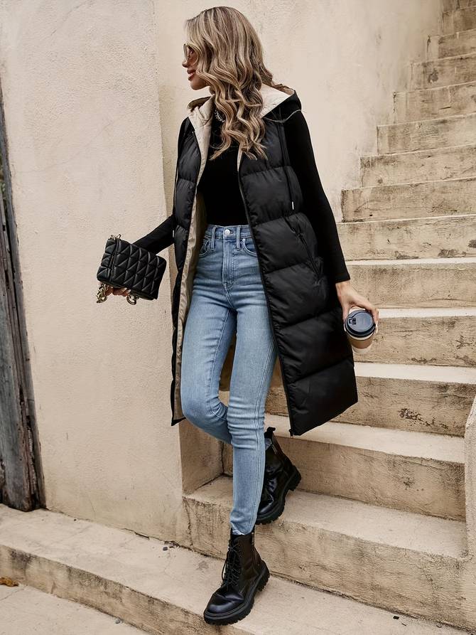 WW | Ärmellose Damen-Bomberjacke mit Taschen