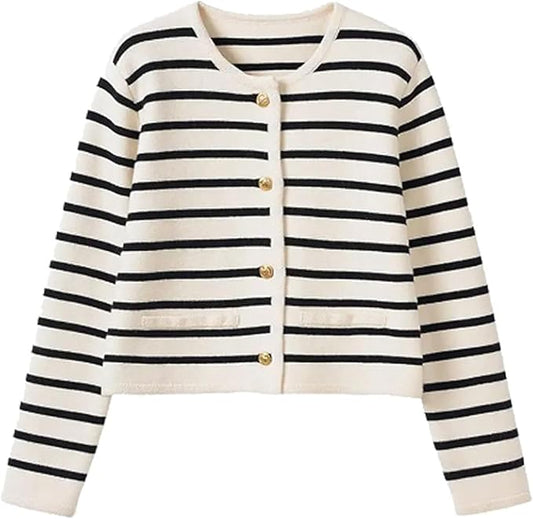 WW | Cozy striped knit sweater for autumnal layered looks