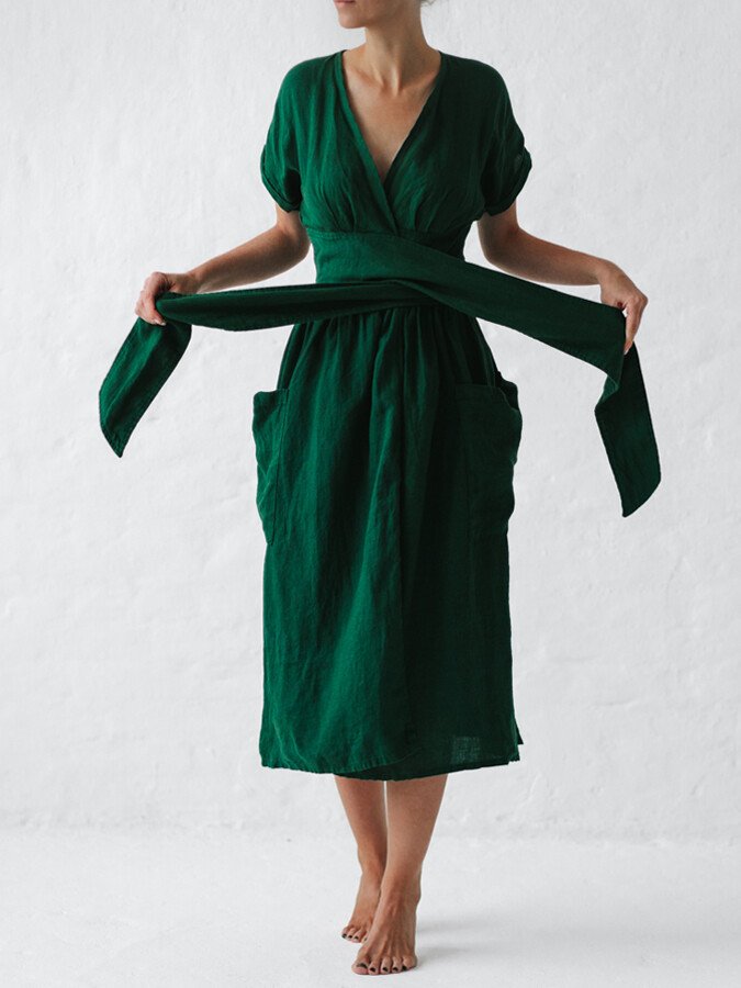 WW | Fließendes Leinenkleid