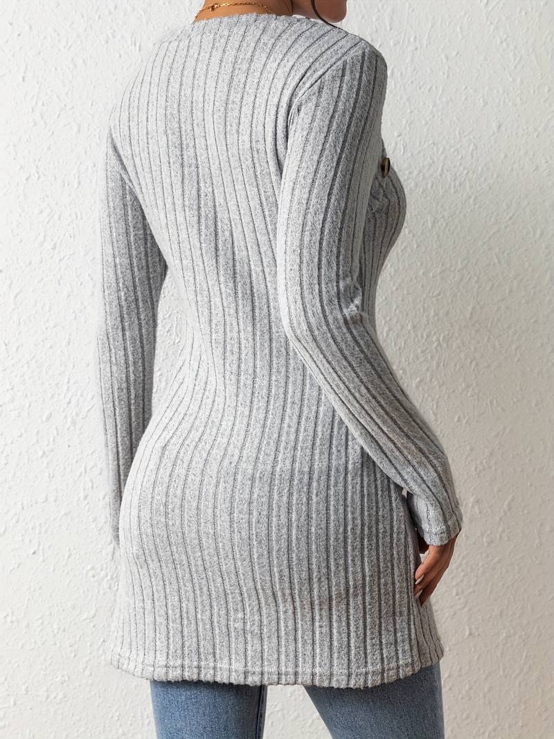 WW | Ribbed Button Top For Women