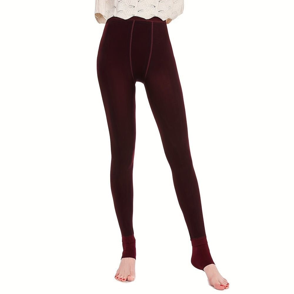 WW | Black Fleece Thermal Leggings for Winter