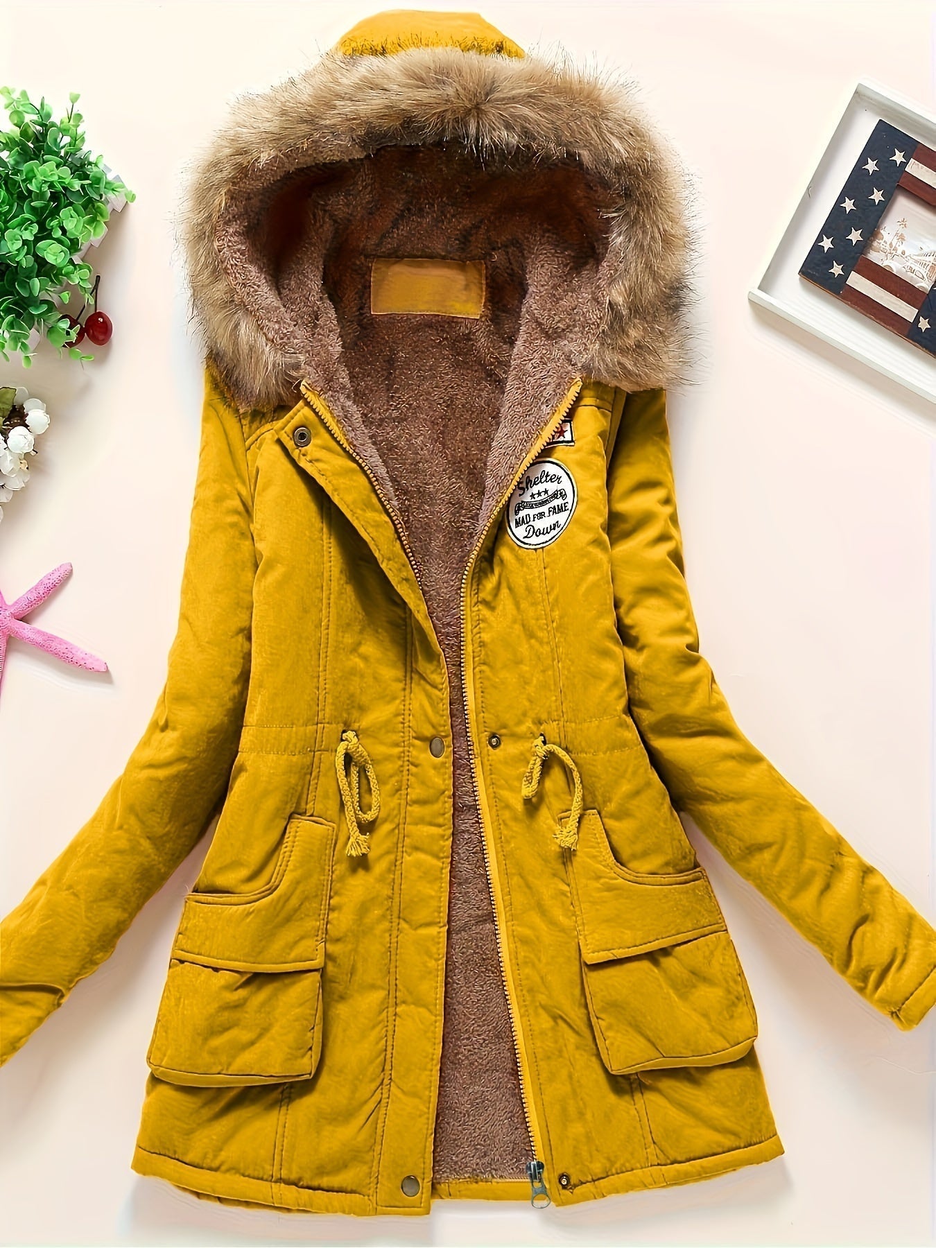 WW | Warm Winter Jacket with Fleece Lining and Hood for Women - Ideal for Autumn/Winter