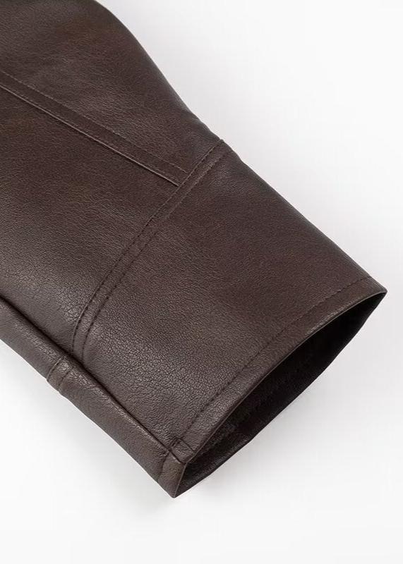 WW | Leather wrap jacket with belt